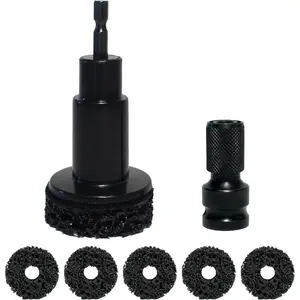 Wheel Hub Cleaning Kit, 7- Hub & Stud Cleaner for Rust Removal and Resurfacing, Fits 1/2" Power Drill and  Wrench, for Automotive Lug Studs, Rotors and  Service