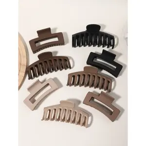 Simple base autumn and winter milk tea brown hairpin, scrub a variety of styles of high horsetail hair hair hair