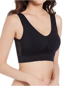 Breathable Underwear Large Size - Steel-Free, Trace-Free Hollow Mesh Thin Section Sports Yoga Bra - For Women - Suitable for Yoga, Sports & Everyday Wear - Perfect Gift for Active Women