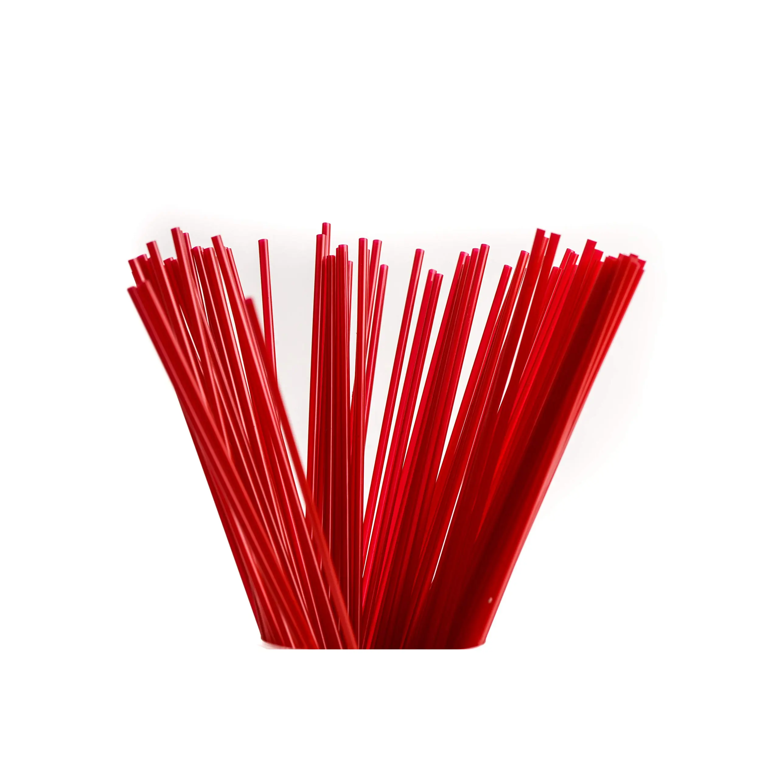 [1000 PACK] 8 Inch Compostable Plastic Stirrer, Bio Degradable, Eco Friendly, Sip Stirrer, Bar Stirrer, Sip Straw, For Coffee, Cocktail, Latte and Tea - 8 Inches, 1000/Box, Red