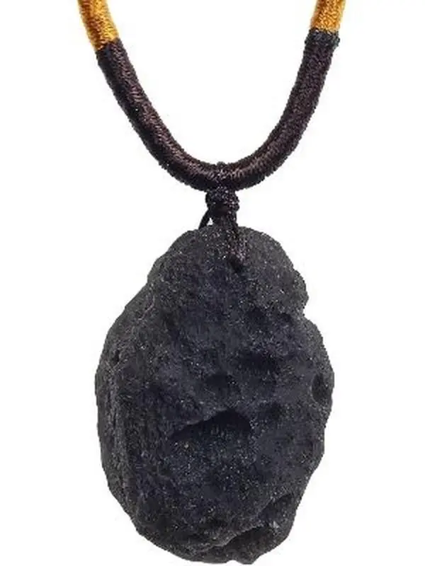 Cintamani Saffordite Stone Necklace,Genuine Obsidian Tektites Raw Crystals,Irregular Shape