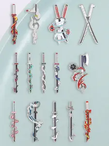 Demon Slayer Sword Enamel Badge, Durable Metal Pins, Perfect Gift for Cosplayers, Sword Collectors, and Anime Fans, High-Quality Demon Slayer Merchandise