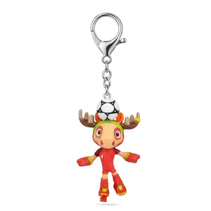 FIFA World Cup 2026 mascot, officially authorizedfigurineby the United States, Canada, and Mexico, andacollection of fan 6cm Keychain,Moose Maple