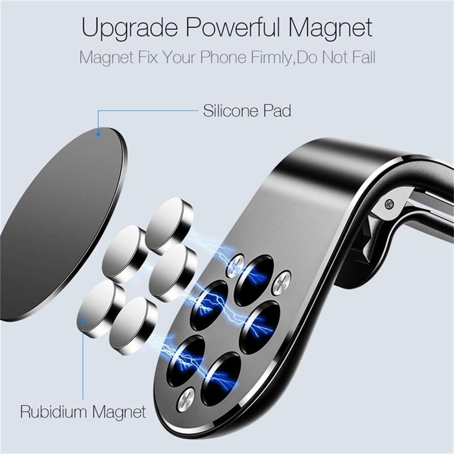 Magnetic Car Phone Holder Air Vent Mount 360° Rotation