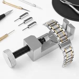 Professional Watch Band Repair Kit: DIY Adjustable Link Remover Tool, Anti-Scratch Bracelet Sizer with Non-Slip Handle, Portable Case for Home & Travel. Essential Watch Maintenance Tool for Easy Resizing.