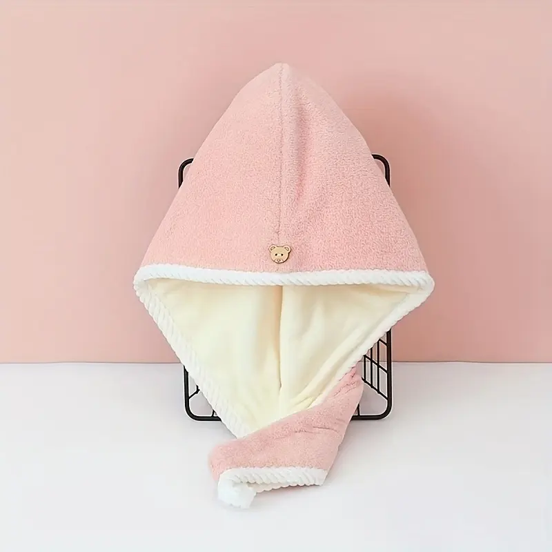 Microfiber Hair Towel Wrap for Women and Kids Quick Drying Super Absorbent Double Layer Hair Turban Cap for Wet Hair
