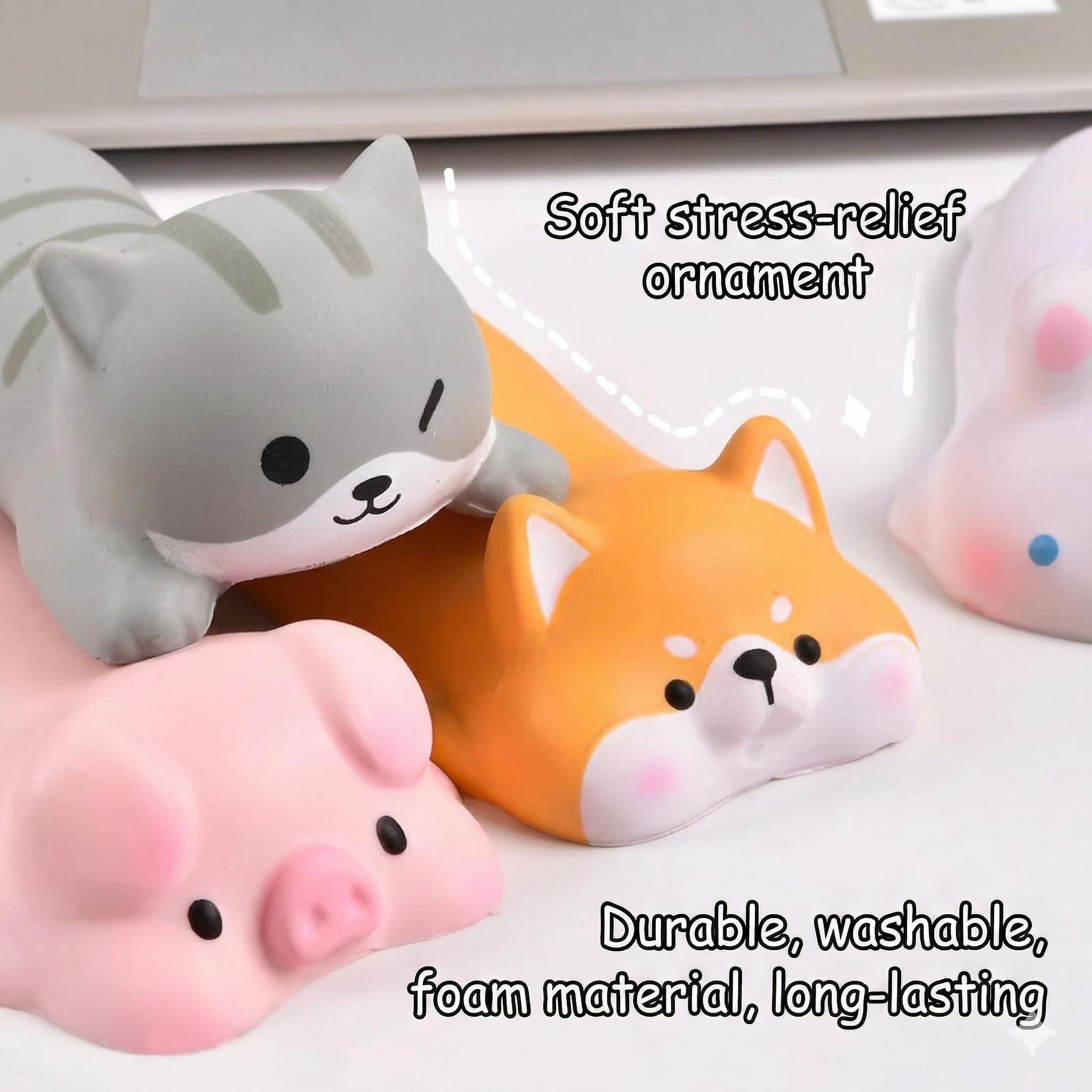 Cute Cartoon Stress Relief Cartoon Mouse Pad Wrist Rest Toy Soft Memory Foam Hand Pillow Desk Decor Fidget Toy For Office Gaming Relaxation