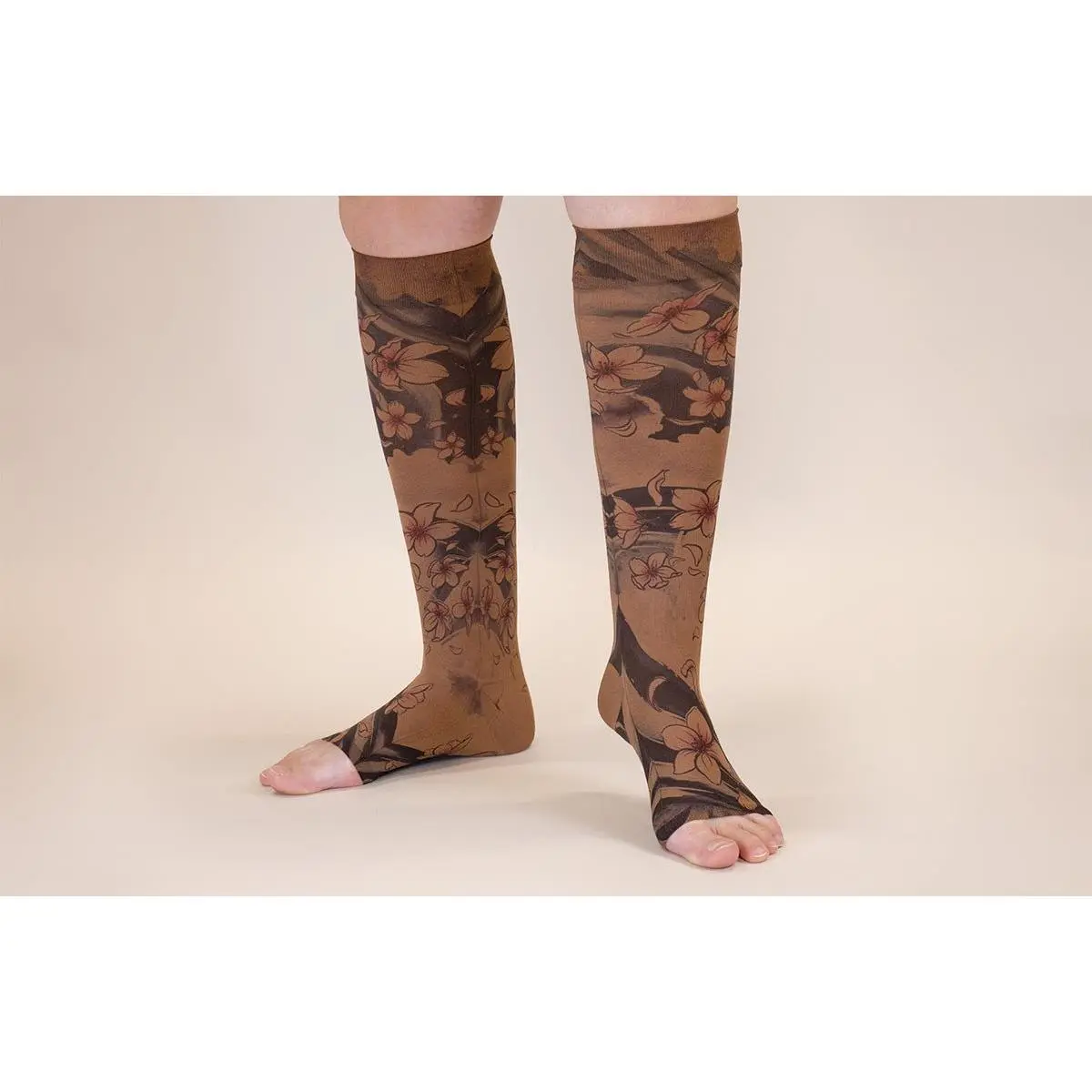 Sakura Mocha Gradient Compression Socks