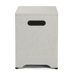 Imitation Marble Iron Side Table for Living Room Bedroom Office, Storage Display Shelf, Easy Assemble Modern Decor