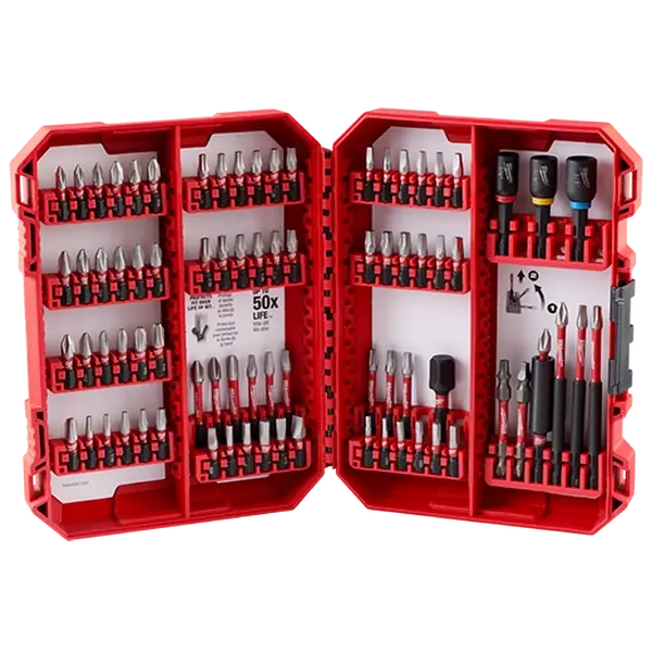 Milwaukee 48-32-4094 SHOCKWAVE™ Impact Duty Screwdriver Bits Set - 80PC, Best-Fitting Bits Reduce Stripping