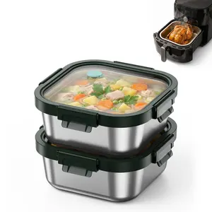 Air Fryer Stainless Steel Bowl Set (2-Pack) – Easy Clean, Reusable, Mess-Free Cooking, Durable Upgrade for Any Air Fryer