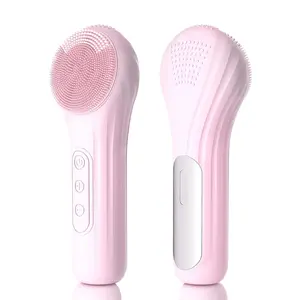 ERROWIN Facial Cleansing Brush, Heatable Vibrating Face Scrubber with Massage, Silicone Face Scrubber for Women & Men, Electric Facial Cleanser for Deep Cleansing, Gentle Exfoliating
