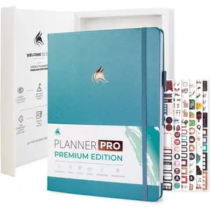 Planner Pro  - Luxurious Weekly & Monthly Planner with Budget Organizer for Productivity & Goals, Undated, A4 (Aquamarine)