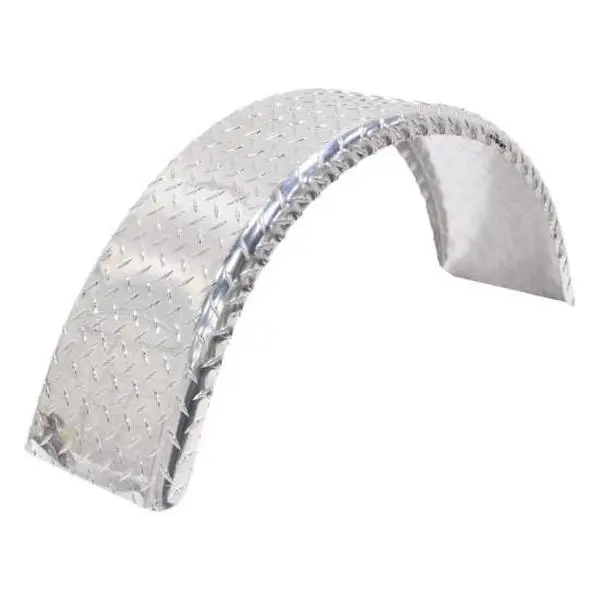 Single Round Fender for 13" to 15" Wheels - Aluminum Tread