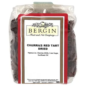 Bergin Fruit and Nut Company Cherries Red Tart, Dried, 10 oz (283 g) Bergin Fruit and Nut Company Cherries Red Tart, Dried, 10 oz (283 g)