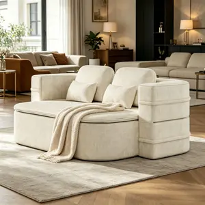 75-Inch 2-in-1 Foldable Sofa Bed, Convertible Chenille Floor Lounge Sofa with Multifunctional Blanket & 4 Pillows, Full Size Double Sleeper Sofa for Living Room Bedroom Studio 