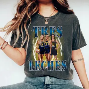 [Sale Up To 50%] Tres Leches Basketball Shirt ? Caitlin Clark, Sophie Cunningham, Lexie Hull Tee, Funny Retro Fan Gift Tee, Step Sisters Shirt, Unisex Tshirt, Graphic Streetwear T-shirt