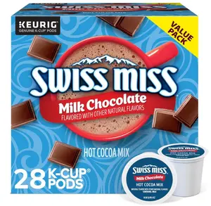 Swiss Miss Milk Chocolate Hot Cocoa Keurig Single-Serve K Cup Pods, 28 Count