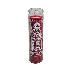 San Simon Red Ritual Candle / San Simon Veladora Roja