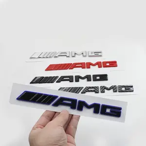 3D Metal AMG Logo Car Rear Letter Emblem Trunk Stickers Compatibility For Mercedes benz C E S GLE CLC Class W204 W203 W205 W124 W221 W213 W212