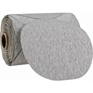 3M 5" Diam, 400 Grit Silicon Carbide Adhesive PSA Disc Super Fine Grade, Gray, A Weighted Backing, Flexible, Use with Random Orbital Sanders 7000144099