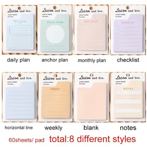 8-Piece Set Plan Stickers, 480 Sticky Notes, Multi-Functional Daily Weekly Monthly Portable Notes, Office Home School Meeting Planner