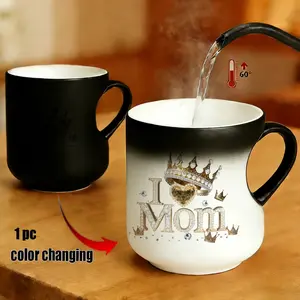 Magic Color-Changing Cup, Mom's Special Heart Mug, I Love Mom Design, Thermosensitive Ceramic, 330ML, Mother's Day & Birthday Gift