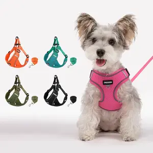 Dog Harness and Leash Set, No Pull Soft Mesh Pet Harness, Reflective Adjustable Vest for Small Medium Dogs and Cats