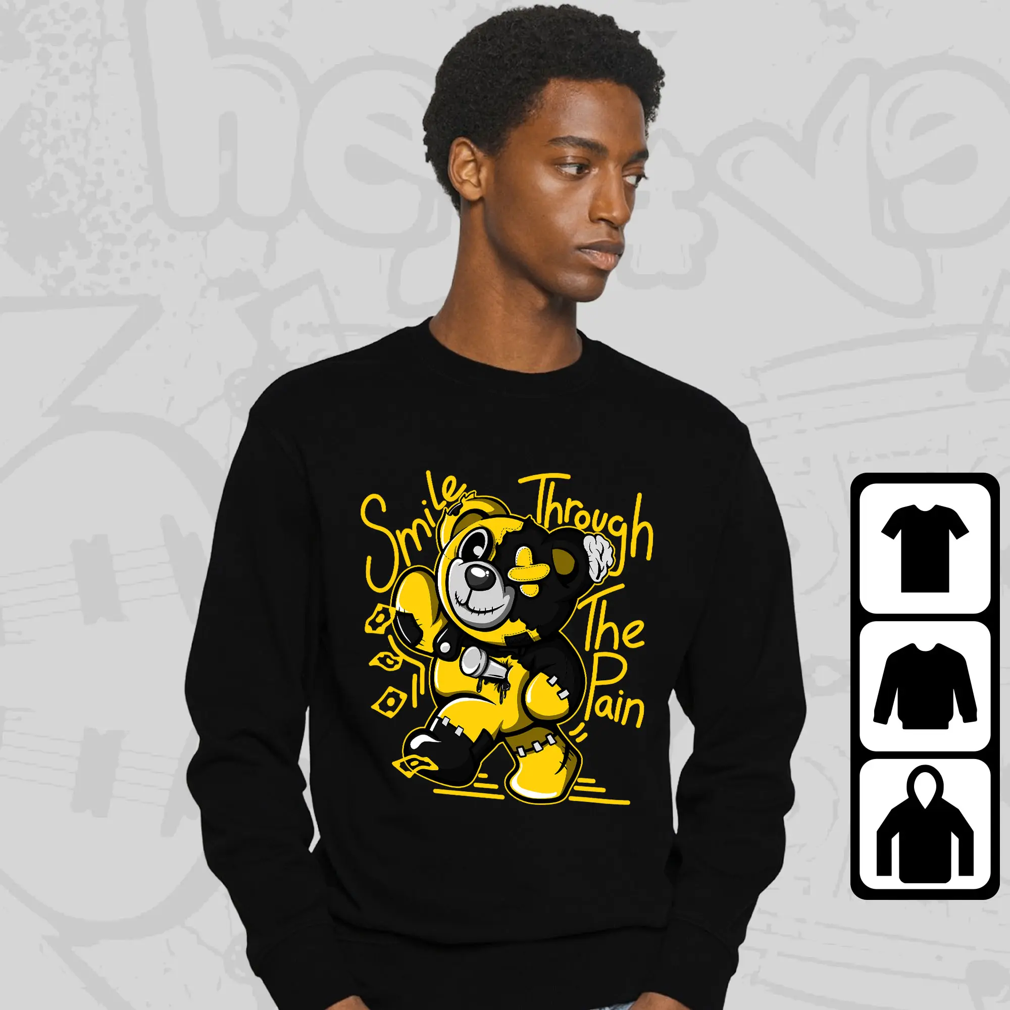 Thunder 4s Sweatshirt Match Smile Through The Pain BER