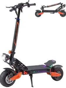 High-Performance Electric Scooter, 11" Off-Road Tires, Rear Drive, IPX5 Waterproof, Heavy-Duty Suspension DT-011