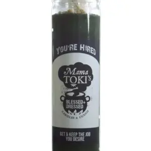 Mama Toki’s You’re Hired Dressed Job Candle | Manifest Career Success & Steady Work | Add to Cart Buy Now | Ritual Candle for Job Interviews, Employment, & Confidence Boost