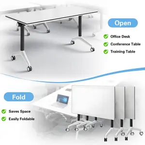 Foldable Mobile Multi-functional Office Conference and Training Table