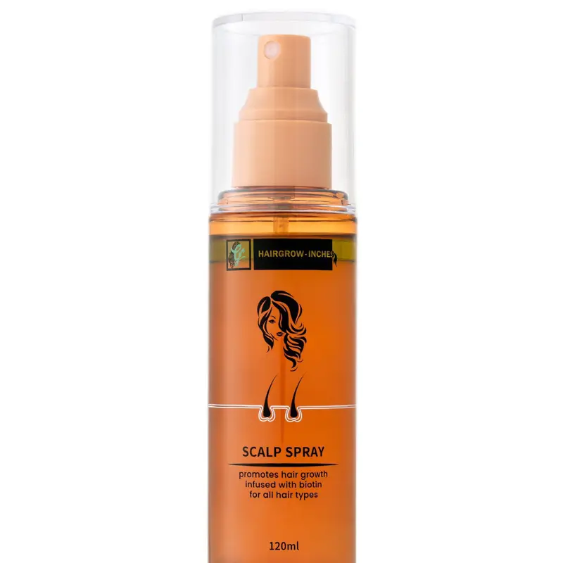 Hairgrow-inches Scalp Spray Infused with Biotin for Hair Growth - 120ml Promotes Healthy Hair Development for All Types