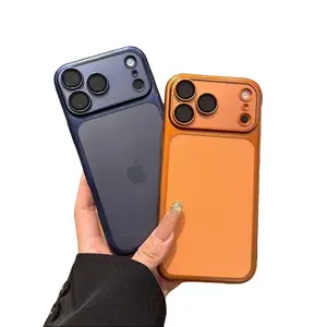 Aesthetic Matte Frosted Translucent iPhone Case, Minimalist Electroplated Design, Military Grade Shockproof with Full Camera Lens Guard, For iPhone 12 13 14 15 16 17 Pro Max Plus Air