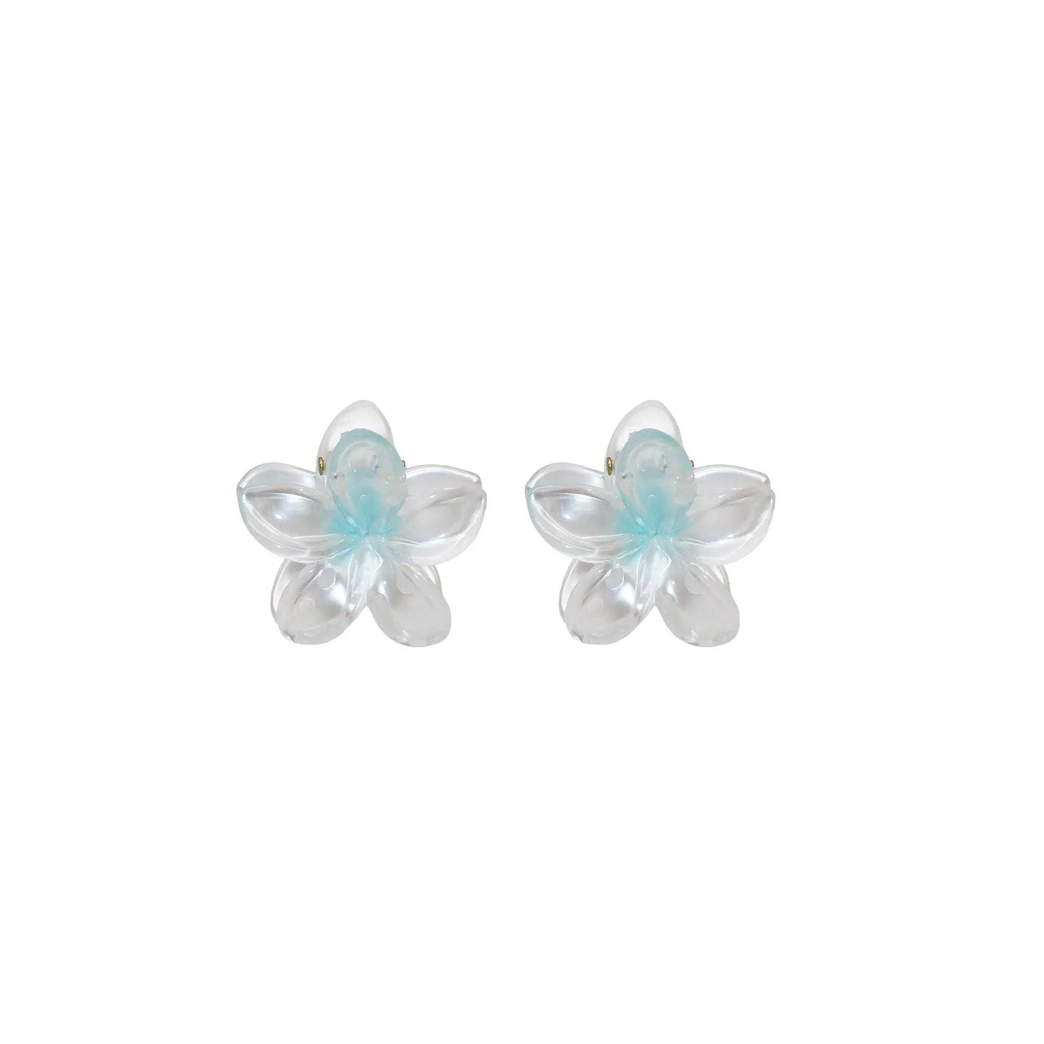 Emi Jay Baby Super Bloom Mini Flower Hair Claw Clip Set in Aqua Pearl