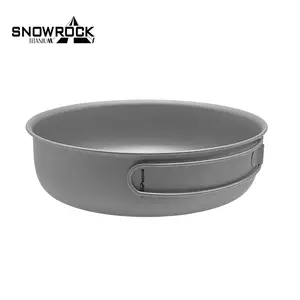 Titanium Camping Frying Pan - Ultra-Durable, Portable, and Versatile for Outdoor Adventures, 40.58OZ outdoor tableware