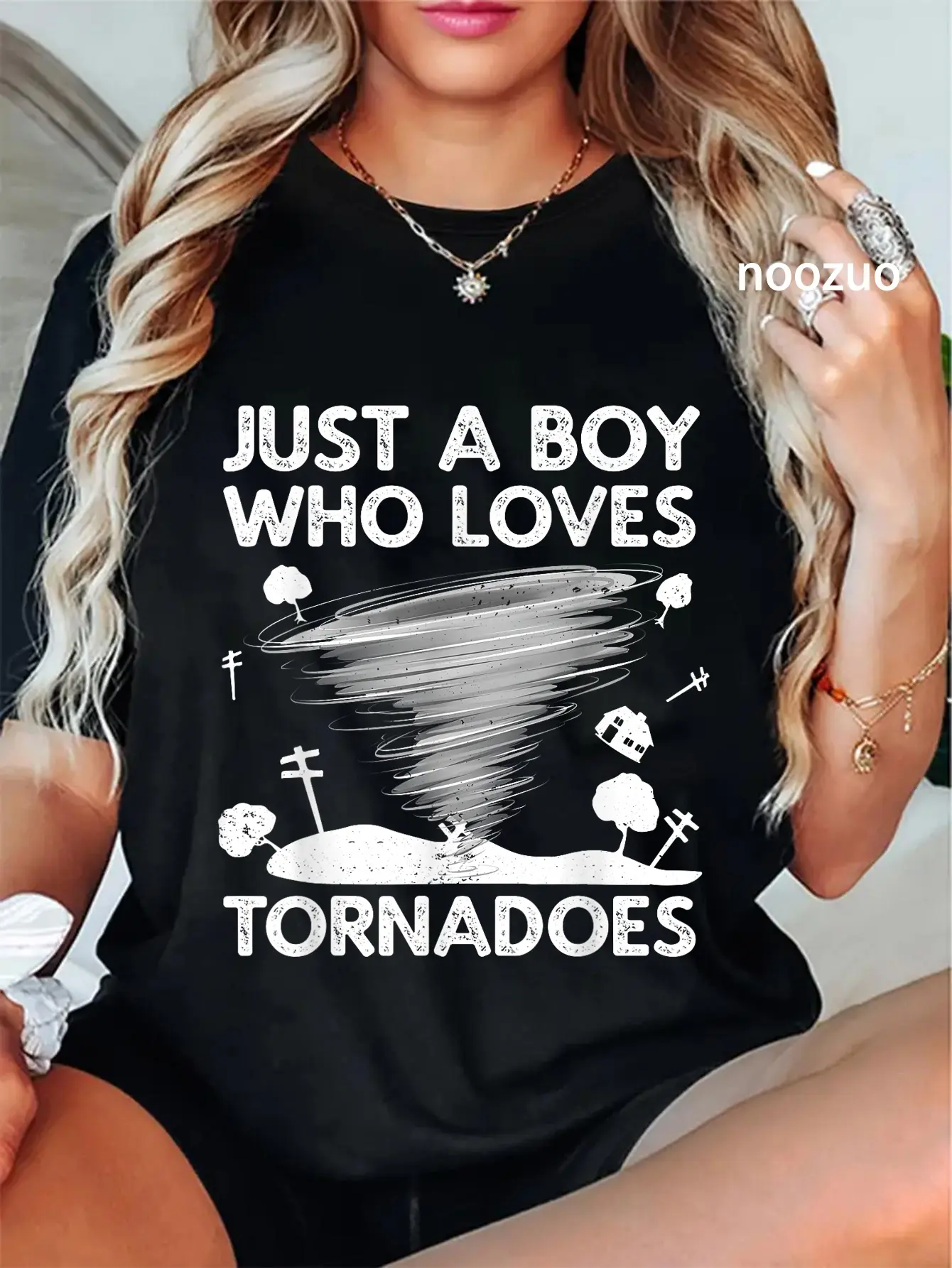 100% Cotton Funny Tornado Art For Men Boys Weather Storm Tornado Chaser T-Shirt