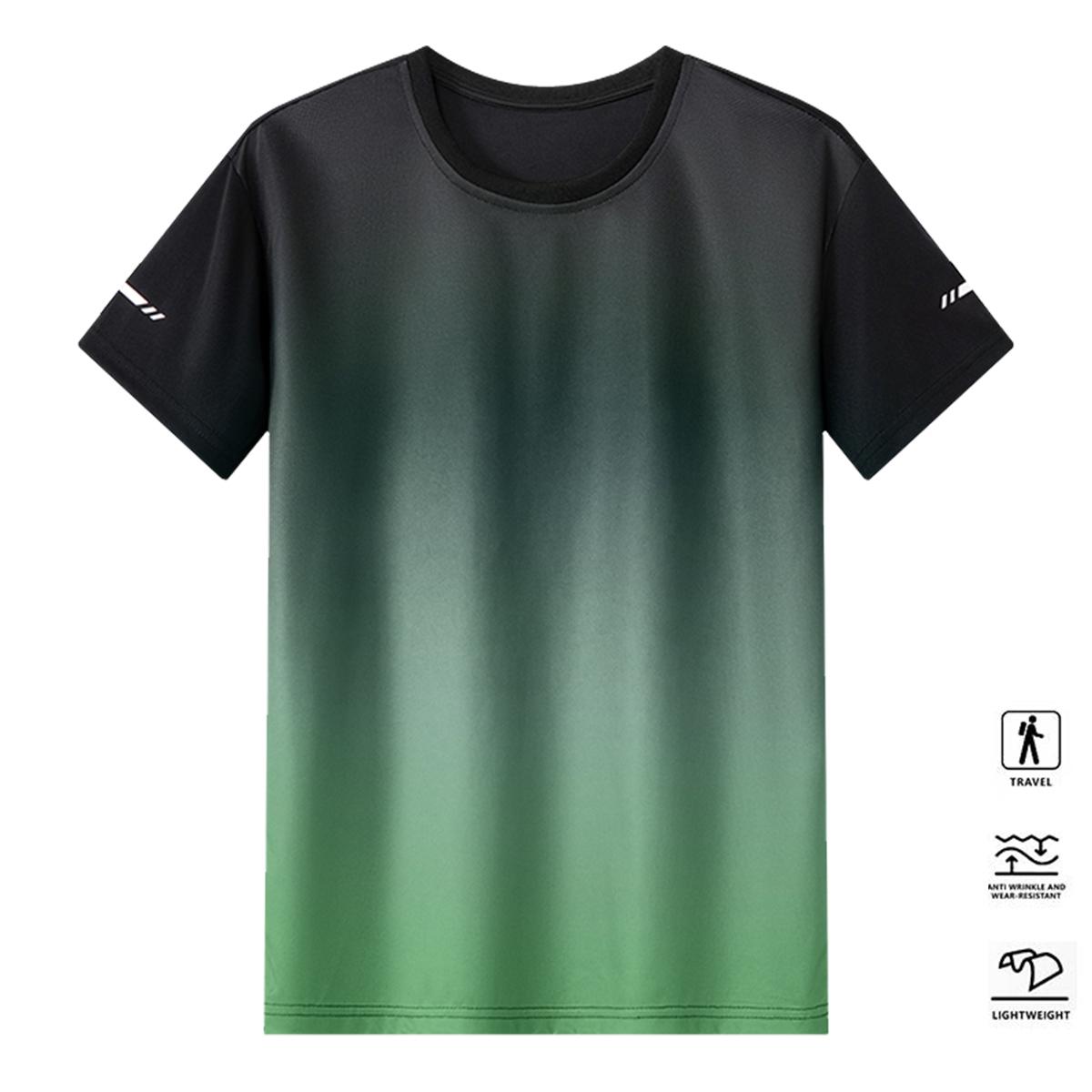 Men’s 6-Piece Fitness Crew Neck T-Shirt Set – Stylish gradient design suitable for everyday wear, casual outings, perfect for gym workouts, running, and outdoor activities