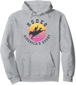 Rodeo America's Sport Saddle Bronc Riding Pullover Hoodie - Jenniferlau Shop 88B0BRKCL6F2