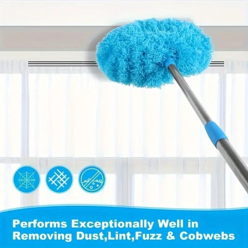 Extendable Microfiber Ceiling Fan Duster - Long Handle, Dust-Locking, Reusable & Machine Washable, Effortless Cleaning Brush for High Ceilings & Ceiling Fans, Ceiling Fan Cleaner