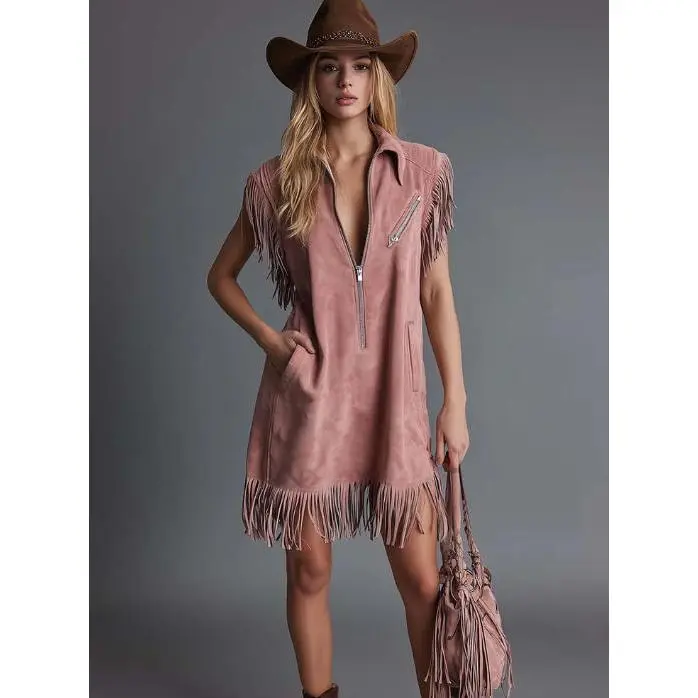 knee length dresses for ladies The Kinsley Half Zip Mini Dress