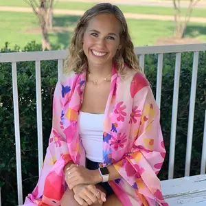 Pink Floral Silk Kimono/Sarong – 40" x 70" Lightweight Silk Habotai – Vibrant Watercolor Print by Chioma Ebinama – Versatile Wear as Kimono, Sarong, Shawl, Scarf & Wrap – Perfect for Beach, Vacation & Everyday Wear