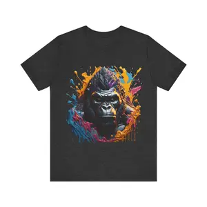 Unisex Jersey Short Sleeve Tee Casual Cotton Fabric Menswear Soft Top Athletic Classic