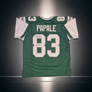 Vince Papale Philadelphia Eagles Autographed & Ins Football Jersey coa (XL)