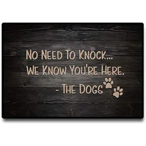 Funny Doormat, Welcome Door Mats for Home, Dog Door Mat Floor Door Mats Outdoor Indoor Mat Rubber Non Slip Backing