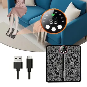 Electric Vibration Foot Massage Mat  Portable Foot Massager for Plantar Fasciitis & Neuropathy Pain Relief - Deep Tissue Electric Muscle Stimulator, Adjustable Intensity, Lightweight Design for Home, Travel, Office Use