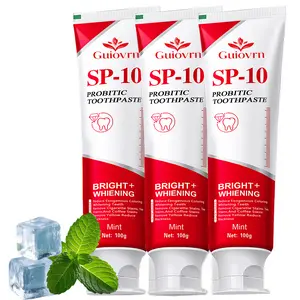 SP-10 Probiotic Whitening Toothpaste, formulated with probiotics to whiten teeth, benefit oral health and freshen breath, SP10 is suitable for sensitive teeth and is ideal for daily use by smokers beautiful smile