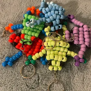Multicolored Beaded Frog Keychains for Any Occasion