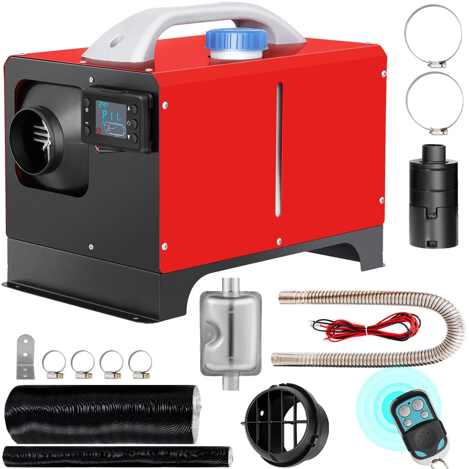 Horizontal - 5KW - Remote Controller - Red