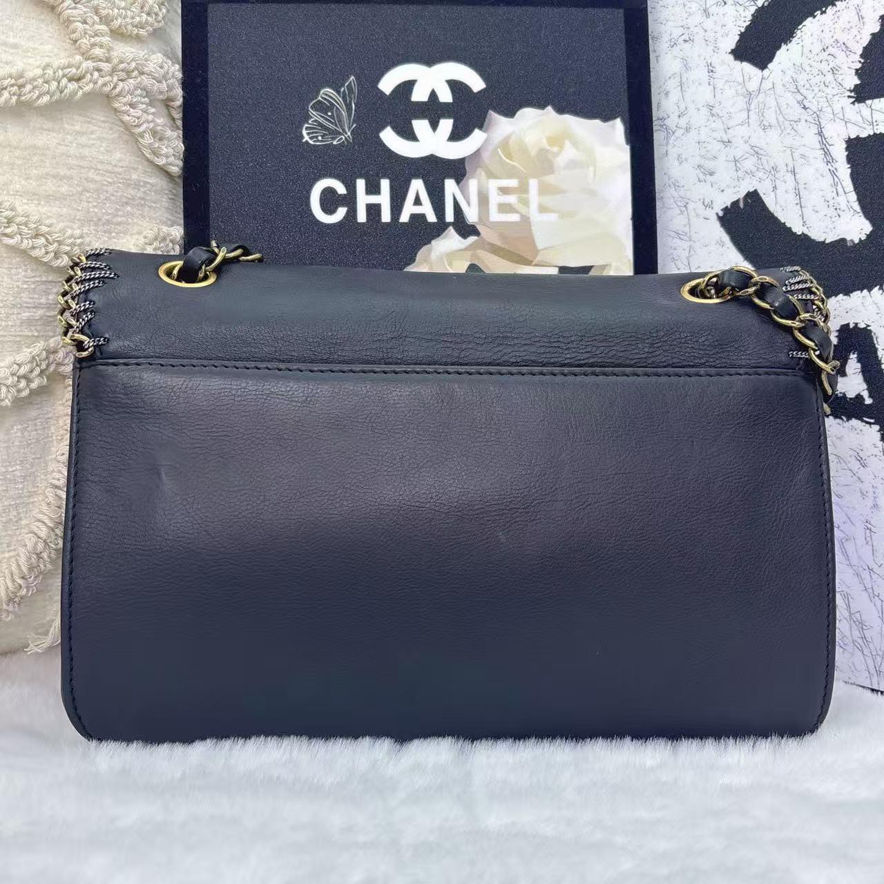Pre-owned CHANEL Vintage Large Chain CC Flap Bag|19577405